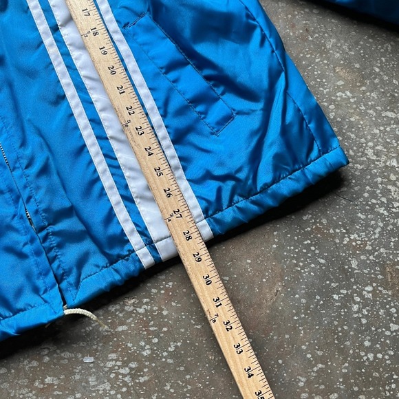 Vintage 60s 70s Ford Shelby Cobra Racing Jacket Blue White Faux Fur Lined XL - Picture 10 of 11